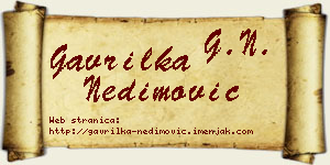 Gavrilka Nedimović vizit kartica